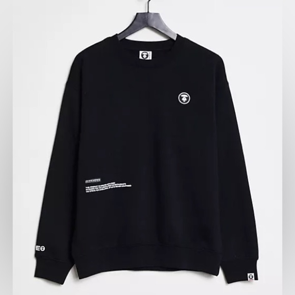 AAPE By A Bathing Ape now sweatshirt in black